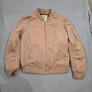 Ci Sono Original Tan Khaki Bomber Jacket Womens Small Flight Utility Streetwear